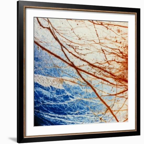 Galileo Spacecraft Image of Europa's Surface-null-Framed Photographic Print