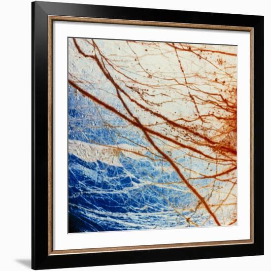 Galileo Spacecraft Image of Europa's Surface-null-Framed Photographic Print