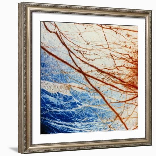 Galileo Spacecraft Image of Europa's Surface-null-Framed Photographic Print