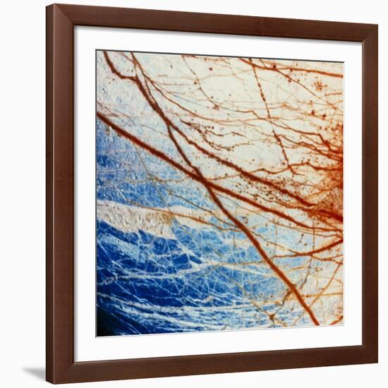Galileo Spacecraft Image of Europa's Surface-null-Framed Photographic Print