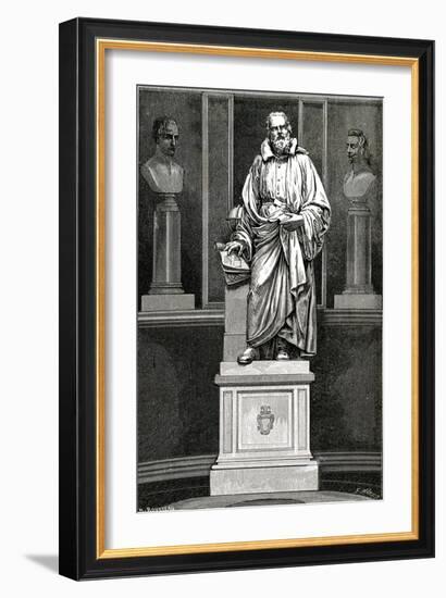 Galileo, Statue, Figuier-null-Framed Art Print