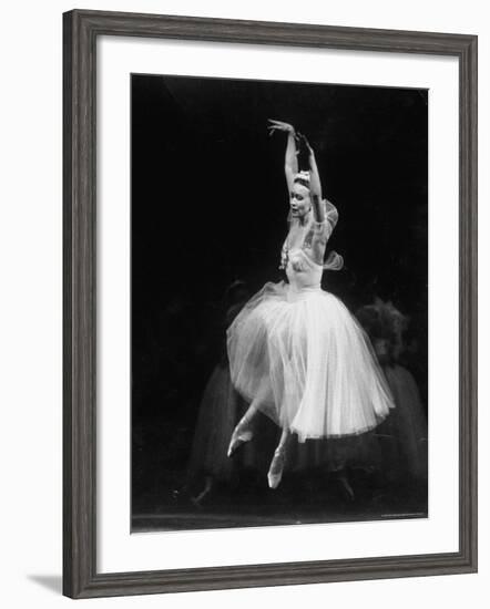 Galina Ulanova Performing During Ballet at the Bolshoi Theater-Howard Sochurek-Framed Premium Photographic Print