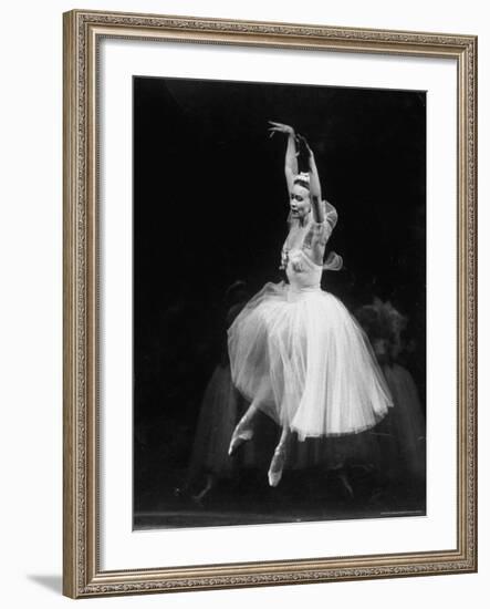 Galina Ulanova Performing During Ballet at the Bolshoi Theater-Howard Sochurek-Framed Premium Photographic Print