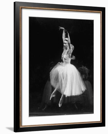 Galina Ulanova Performing During Ballet at the Bolshoi Theater-Howard Sochurek-Framed Premium Photographic Print