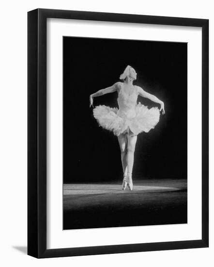 Galina Wanova Dancing "The Dying Swan"-null-Framed Photographic Print