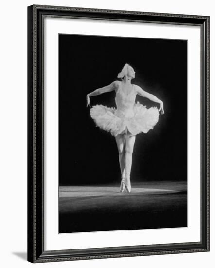 Galina Wanova Dancing "The Dying Swan"-null-Framed Photographic Print