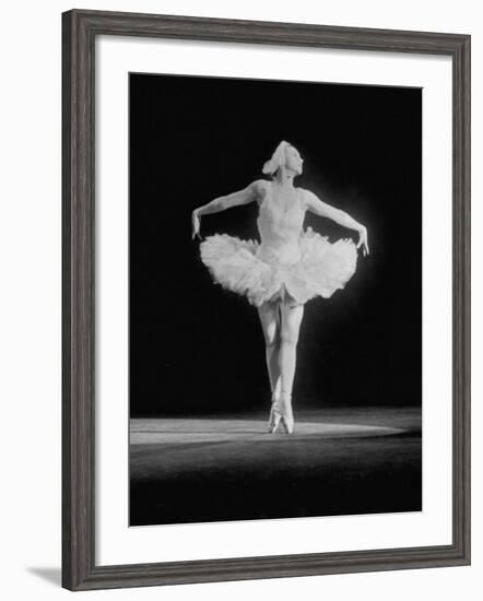 Galina Wanova Dancing "The Dying Swan"-null-Framed Photographic Print