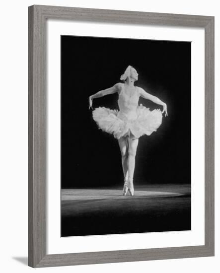 Galina Wanova Dancing "The Dying Swan"-null-Framed Photographic Print