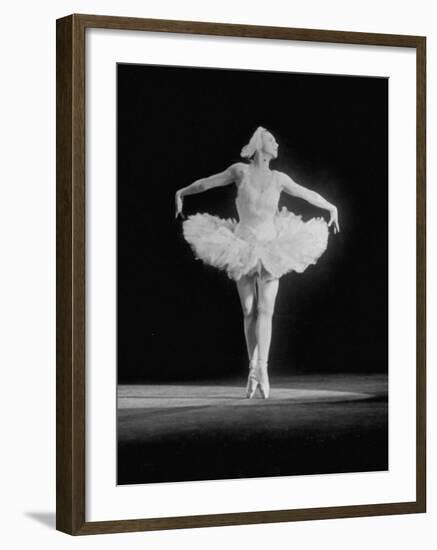 Galina Wanova Dancing "The Dying Swan"-null-Framed Photographic Print