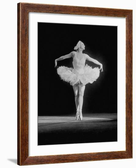 Galina Wanova Dancing "The Dying Swan"-null-Framed Photographic Print