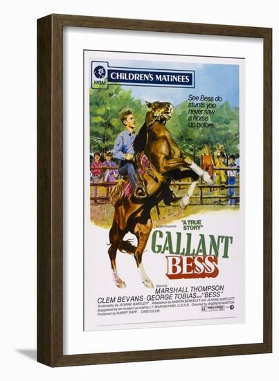 Gallant Bess, Marshall Thompson, 'Silvernip,' the Horse, 1946-null-Framed Art Print