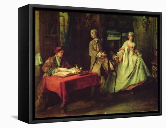 Gallant Hour-Nicolas Lancret-Framed Premier Image Canvas