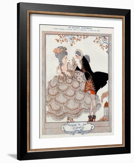 Gallant Pretense!-Georges Barbier-Framed Art Print