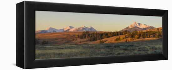 Gallatin Range and Swan Lake Flats, Yellowstone National Park, Wyoming, United States of America-Gary Cook-Framed Premier Image Canvas