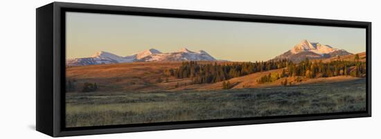 Gallatin Range and Swan Lake Flats, Yellowstone National Park, Wyoming, United States of America-Gary Cook-Framed Premier Image Canvas