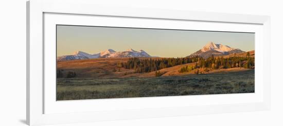 Gallatin Range and Swan Lake Flats, Yellowstone National Park, Wyoming, United States of America-Gary Cook-Framed Photographic Print