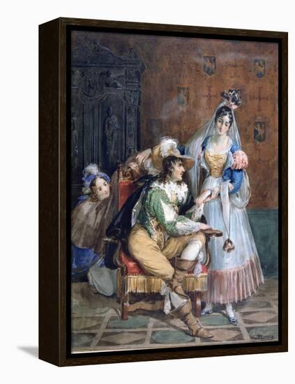 Gallent, C1820-1857-Achille Deveria-Framed Premier Image Canvas