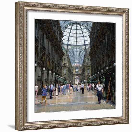 Galleria Vittoria Emanuele, the World's Oldest Shopping Mall, in the City of Milan, Lombardy, Italy-Tony Gervis-Framed Photographic Print