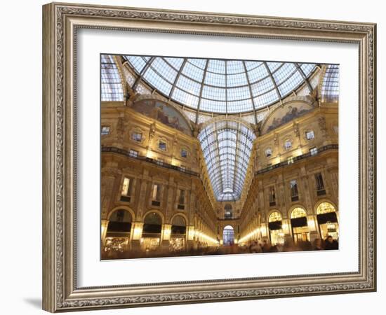 Galleria Vittorio Emanuele at Dusk, Milan, Lombardy, Italy, Europe-Vincenzo Lombardo-Framed Photographic Print