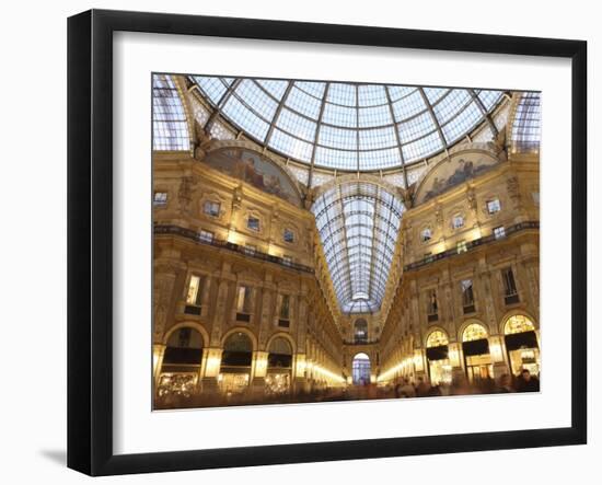 Galleria Vittorio Emanuele at Dusk, Milan, Lombardy, Italy, Europe-Vincenzo Lombardo-Framed Photographic Print