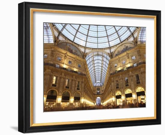 Galleria Vittorio Emanuele at Dusk, Milan, Lombardy, Italy, Europe-Vincenzo Lombardo-Framed Photographic Print