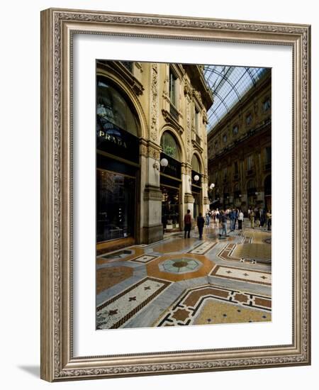 Galleria Vittorio Emanuele Ii, Milan, Lombardy, Italy, Europe-Charles Bowman-Framed Photographic Print