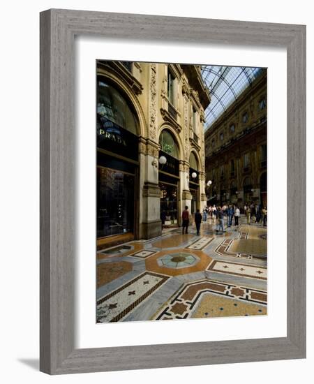 Galleria Vittorio Emanuele Ii, Milan, Lombardy, Italy, Europe-Charles Bowman-Framed Photographic Print