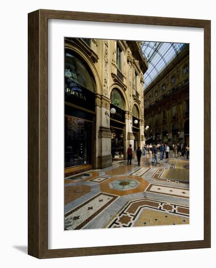 Galleria Vittorio Emanuele Ii, Milan, Lombardy, Italy, Europe-Charles Bowman-Framed Photographic Print