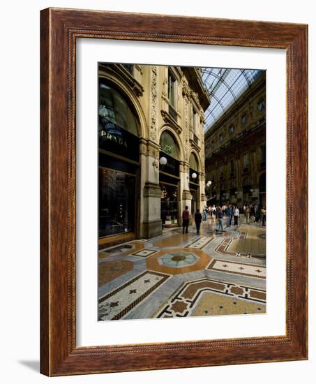 Galleria Vittorio Emanuele Ii, Milan, Lombardy, Italy, Europe-Charles Bowman-Framed Photographic Print