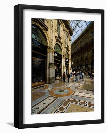 Galleria Vittorio Emanuele Ii, Milan, Lombardy, Italy, Europe-Charles Bowman-Framed Photographic Print