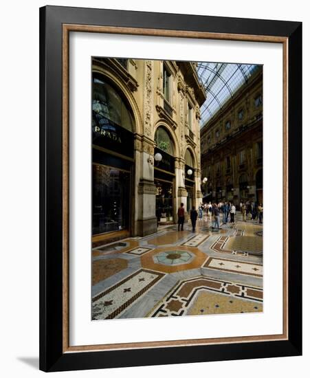 Galleria Vittorio Emanuele Ii, Milan, Lombardy, Italy, Europe-Charles Bowman-Framed Photographic Print