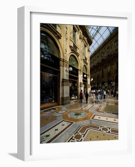 Galleria Vittorio Emanuele Ii, Milan, Lombardy, Italy, Europe-Charles Bowman-Framed Photographic Print