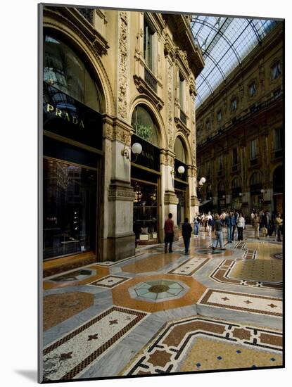 Galleria Vittorio Emanuele Ii, Milan, Lombardy, Italy, Europe-Charles Bowman-Mounted Photographic Print