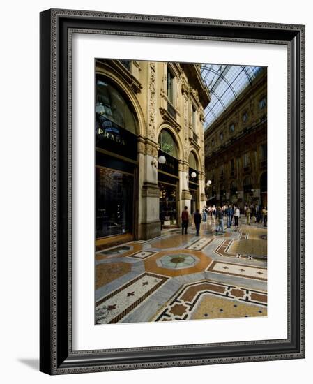 Galleria Vittorio Emanuele Ii, Milan, Lombardy, Italy, Europe-Charles Bowman-Framed Photographic Print