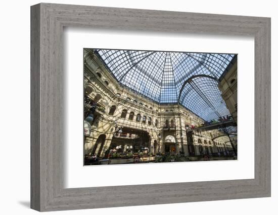 Gallery in Gum, the Largest Department Store in Moscow, Russia, Europe-Michael Runkel-Framed Photographic Print