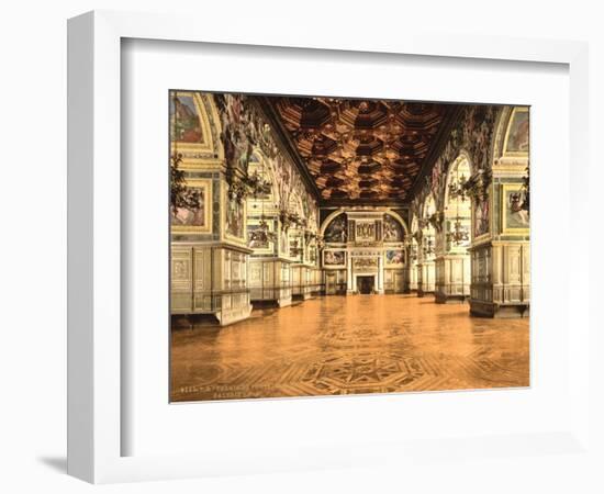 Gallery of Henry II, Fontainebleau Palace, France, C.1890-C.1900-null-Framed Premium Giclee Print