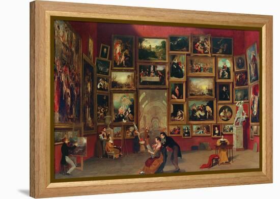 Gallery of the Louvre-Samuel F. B. Morse-Framed Stretched Canvas