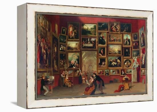 Gallery of the Louvre-Samuel F. B. Morse-Framed Stretched Canvas