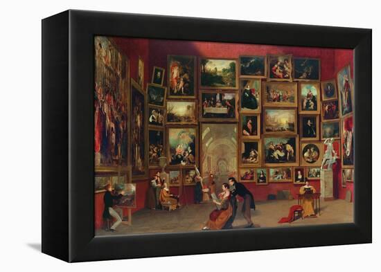 Gallery of the Louvre-Samuel F. B. Morse-Framed Stretched Canvas