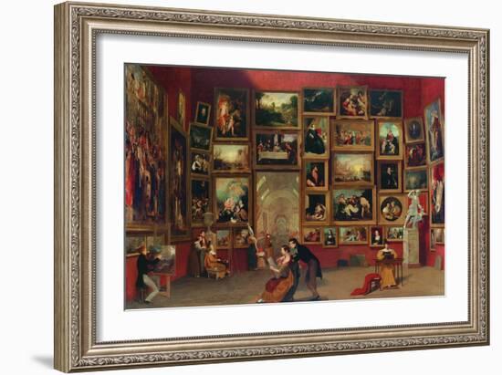 Gallery of the Louvre-Samuel F. B. Morse-Framed Art Print