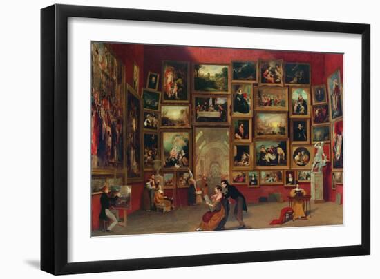 Gallery of the Louvre-Samuel F. B. Morse-Framed Art Print