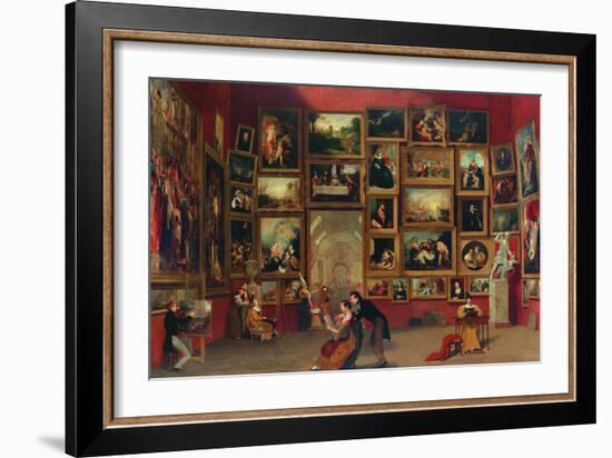 Gallery of the Louvre-Samuel F. B. Morse-Framed Art Print