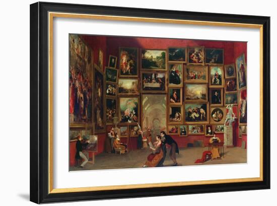 Gallery of the Louvre-Samuel F. B. Morse-Framed Art Print