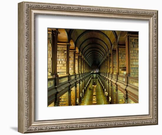 Gallery of the Old Library, Trinity College, Dublin, County Dublin, Eire (Ireland)-Bruno Barbier-Framed Photographic Print