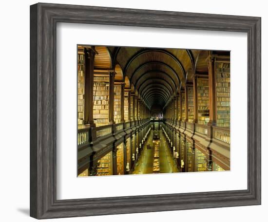 Gallery of the Old Library, Trinity College, Dublin, County Dublin, Eire (Ireland)-Bruno Barbier-Framed Photographic Print