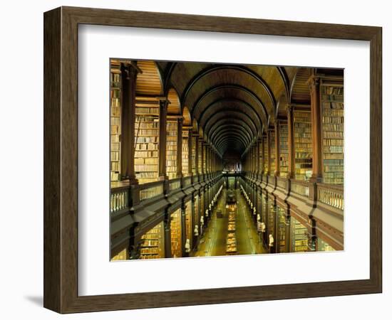 Gallery of the Old Library, Trinity College, Dublin, County Dublin, Eire (Ireland)-Bruno Barbier-Framed Photographic Print