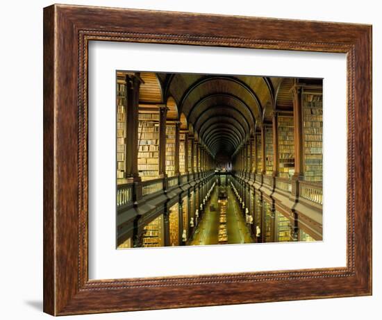 Gallery of the Old Library, Trinity College, Dublin, County Dublin, Eire (Ireland)-Bruno Barbier-Framed Photographic Print