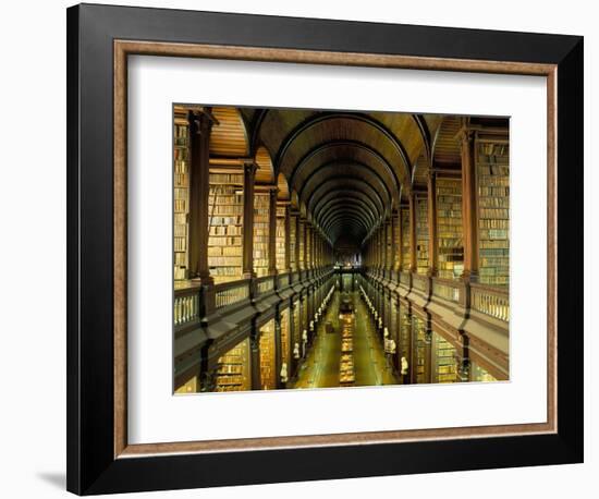 Gallery of the Old Library, Trinity College, Dublin, County Dublin, Eire (Ireland)-Bruno Barbier-Framed Photographic Print