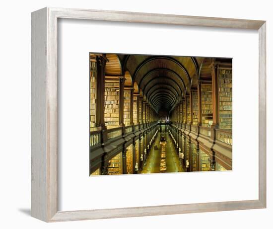 Gallery of the Old Library, Trinity College, Dublin, County Dublin, Eire (Ireland)-Bruno Barbier-Framed Photographic Print