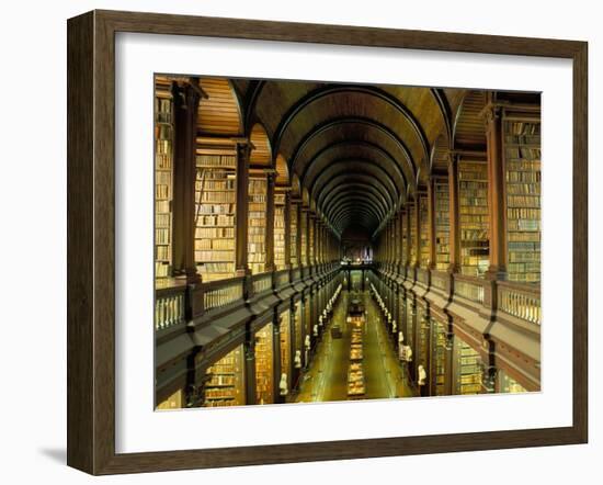 Gallery of the Old Library, Trinity College, Dublin, County Dublin, Eire (Ireland)-Bruno Barbier-Framed Photographic Print